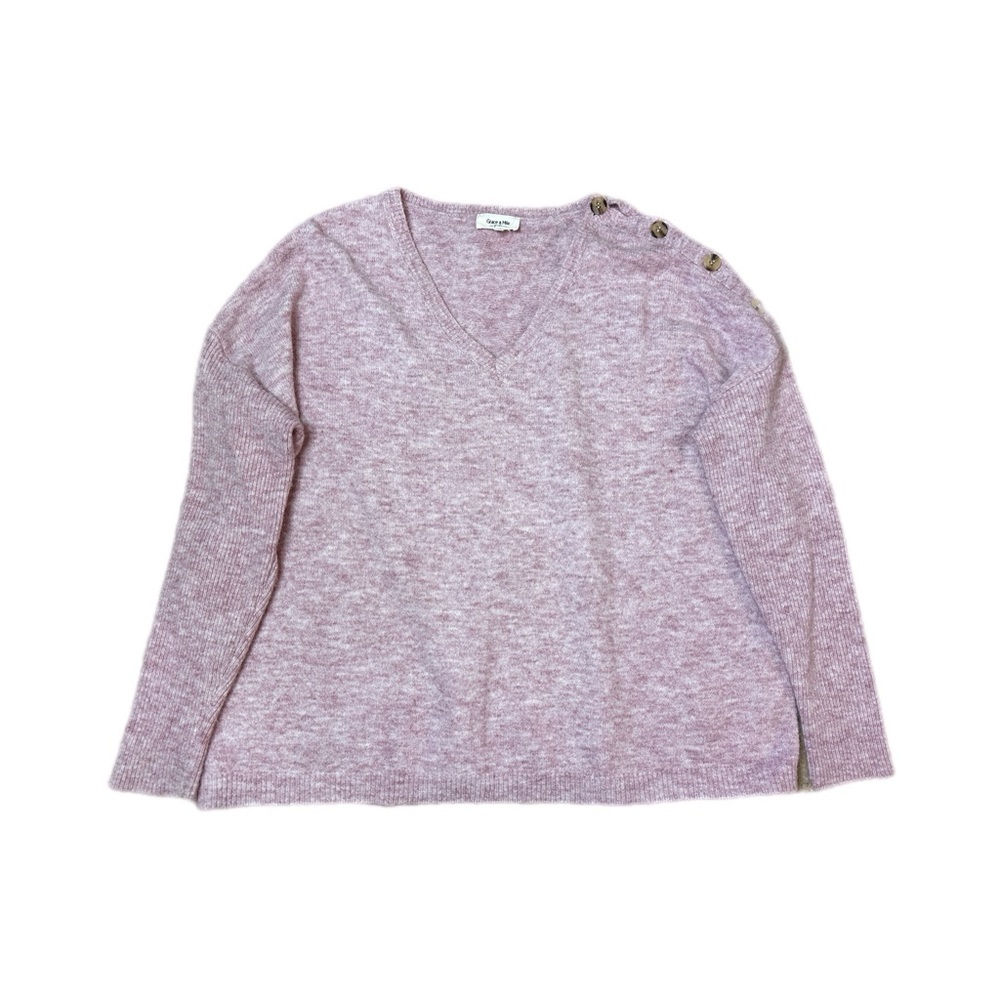Grace & Mila V-Neck Pink Dropped Button Shoulder Size S/M